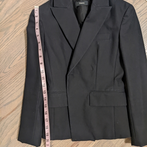 Theory Shrunken Blazer Size 00 Black (Petite Friendly) - Picture 5 of 5